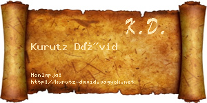 Kurutz Dávid névjegykártya